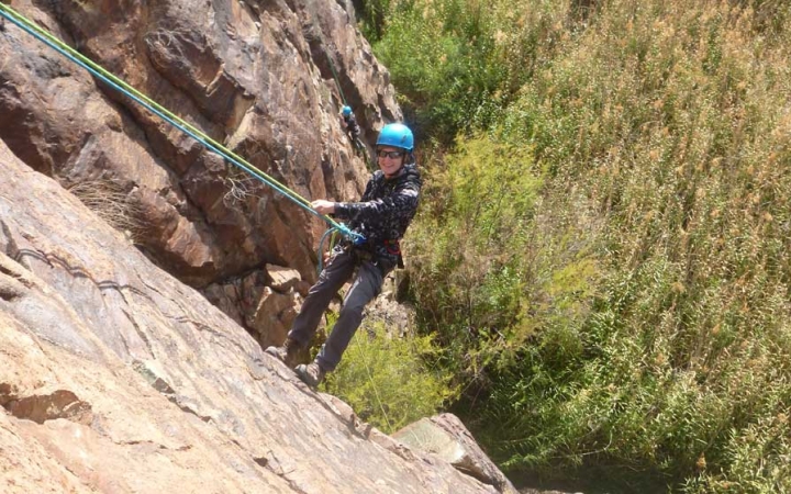 teens learn rock climbing skills in texas